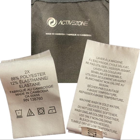 Active zone black zip up jacket size XXL (2X) - Picture 4 of 5